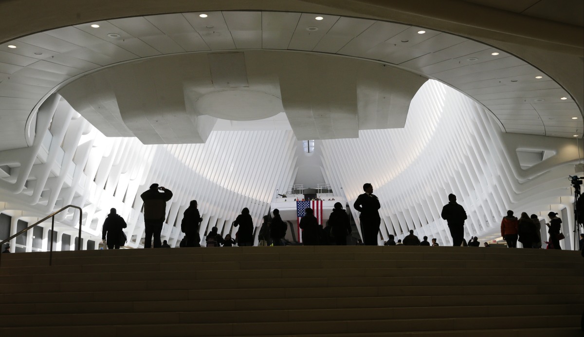 World Trade Center Oculus, New York, stanica metra, Manhattan, vlaková stanica