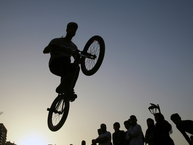 cyklista, libanon, bicykel