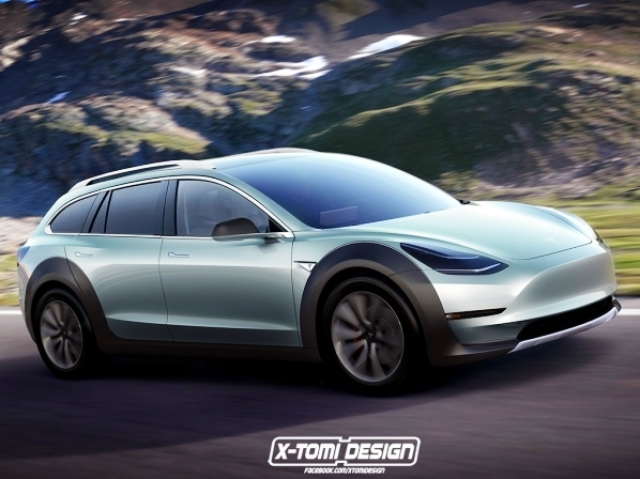 Tesla Model 3 Sportwagon  - ilustrácia
