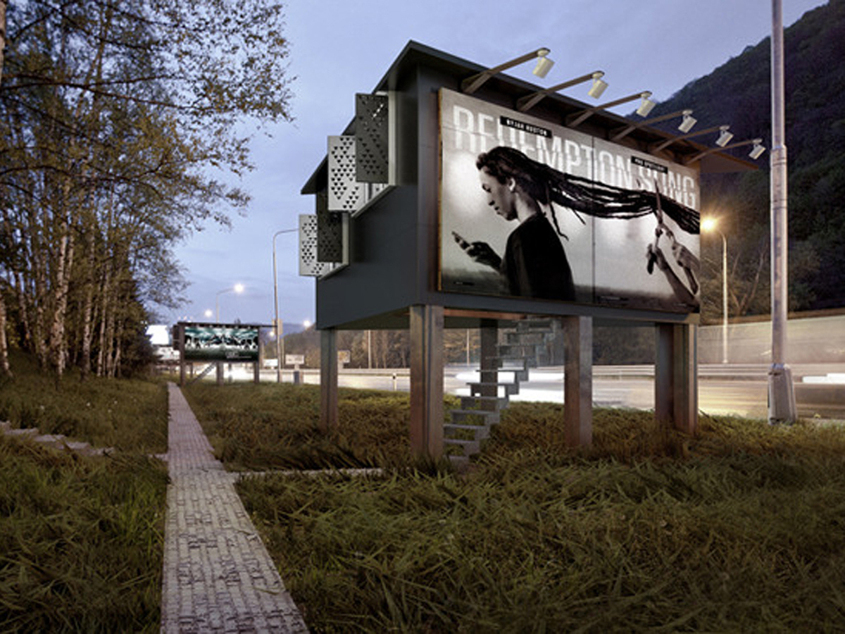 bilboard, domy,