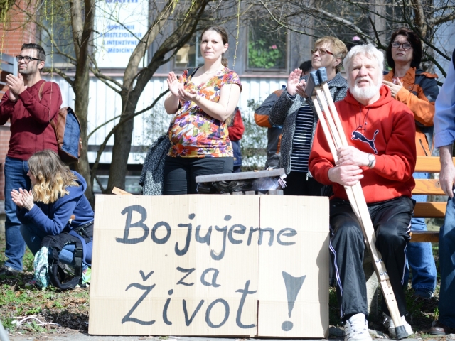 nemocnica, Banská Štiavnica, protest