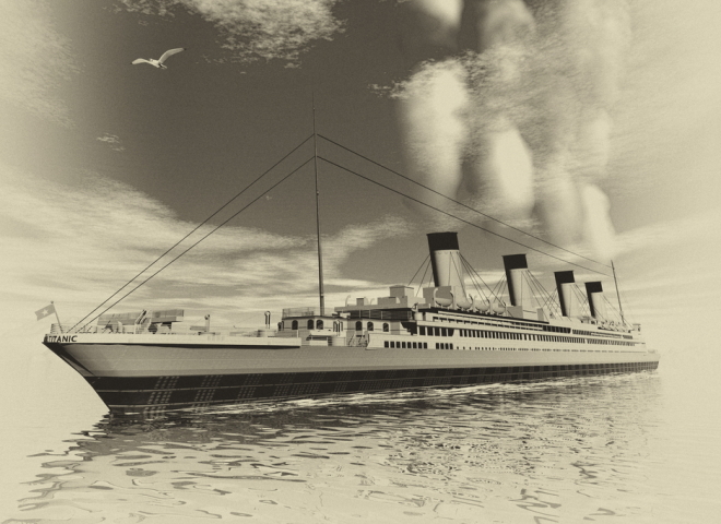 Titanic, parník, loď,