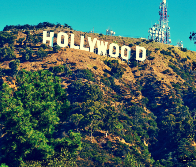 Hollywood sign, nápis, Moumt Lee, Los Angeles,