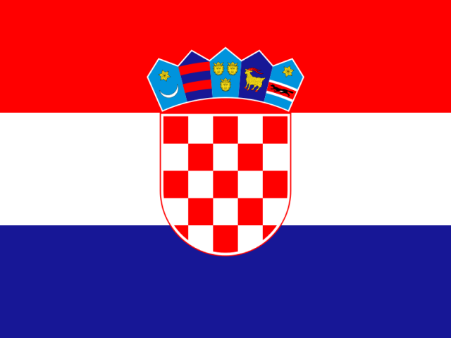 Európa, Chorvátsko, vlajka