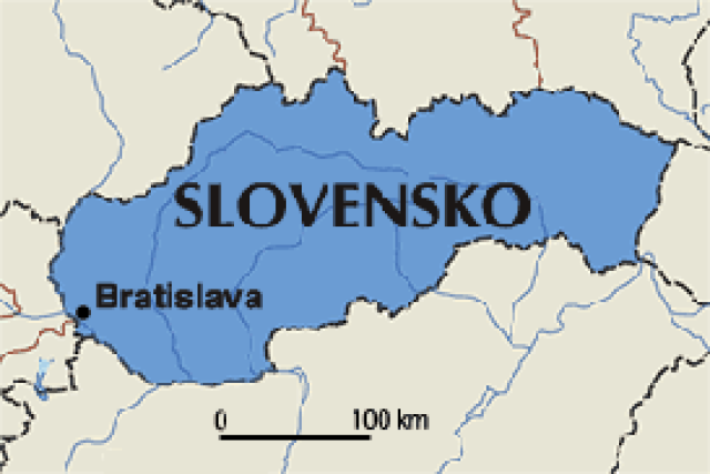 mapa Slovensko Európa