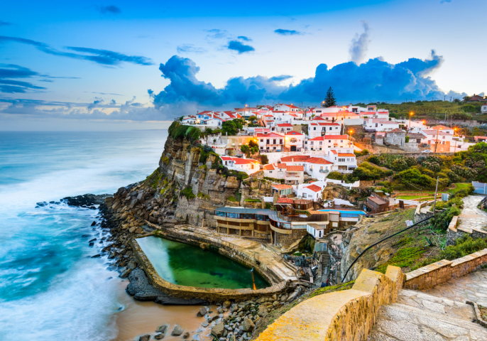 Portugalsko, Azenhas do Mar, more, leto, dovolenka, NEST1 NEPOUZI