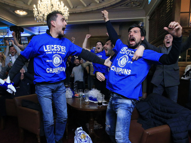Leicester City, fanúšikovia, radosť