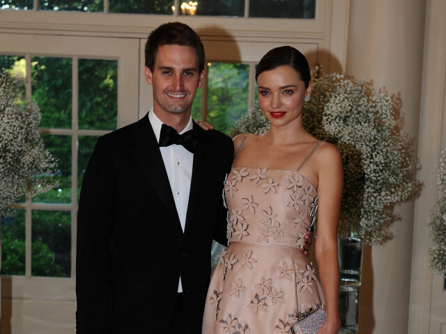 Evan Spiegel a modelka Miranda Kerr