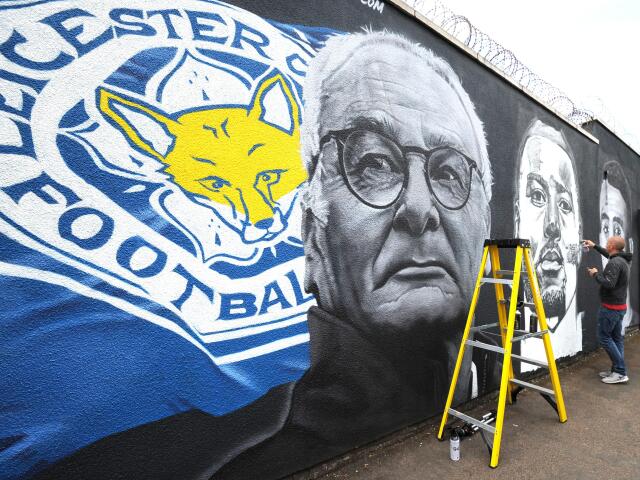 múr, maľovanie, leicester, claudio ranieri