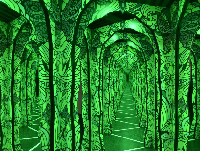Tricklandia, optická ilúzia, 3D a 2D,