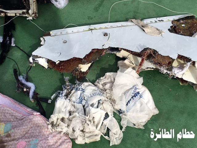 egyptair, trosky lietadla,