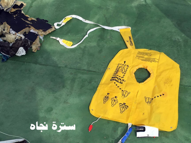 egyptair, trosky lietadla,