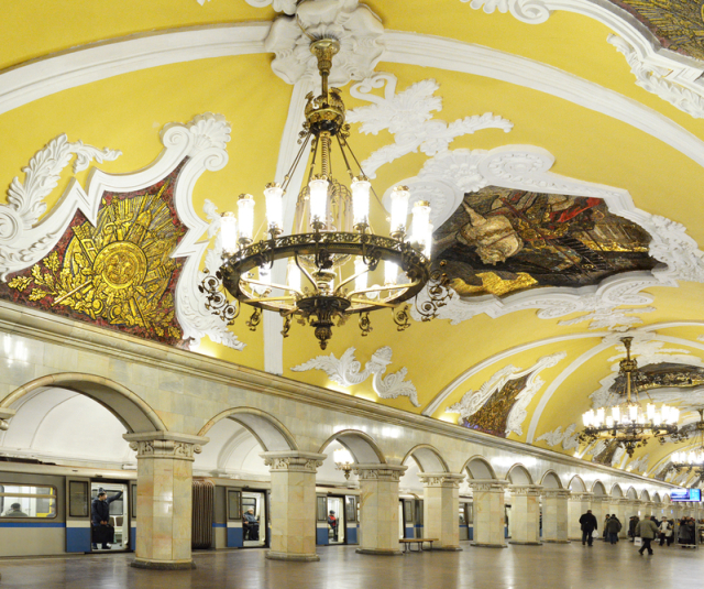Moskva, metro, Rusko, transport, doprava