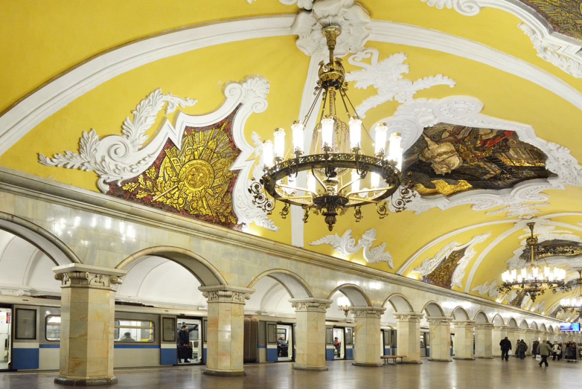 Moskva, metro, Rusko, transport, doprava