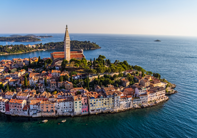 rovinj, chorvátsko, leto, dovolenka, Istria, more