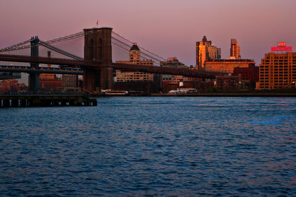 New York, USA, Manhattan, Brooklyn Bridge, Brooklynský most