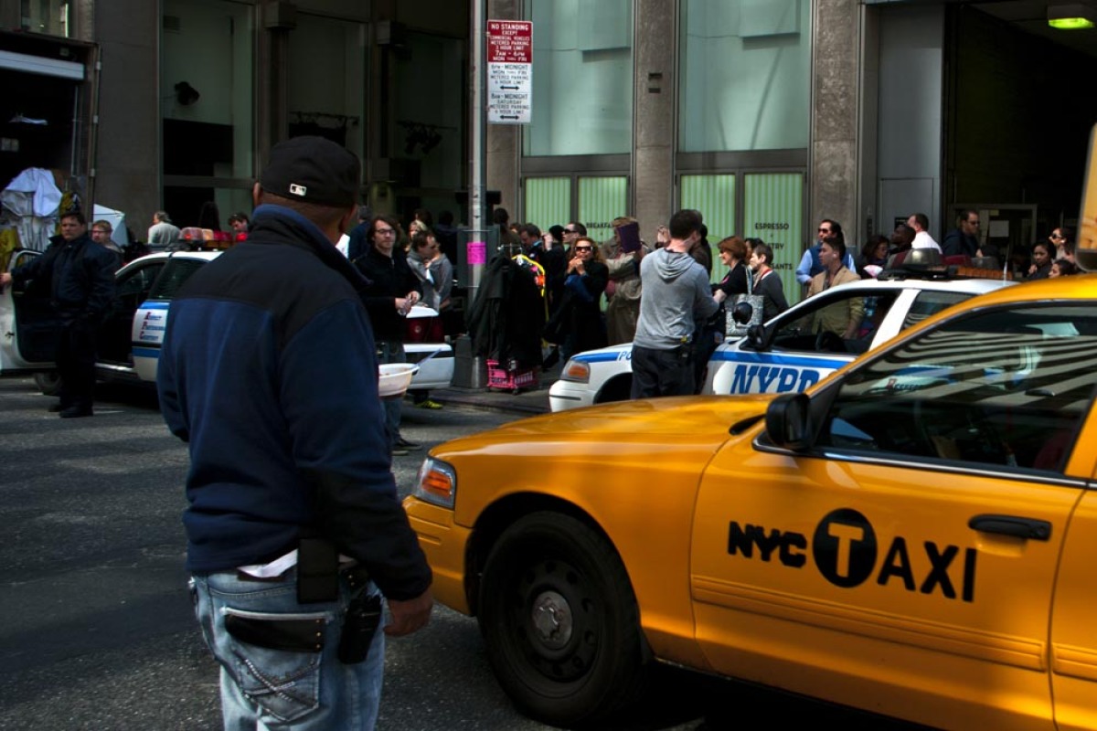 New York, USA, Manhattan, natáčanie, taxi