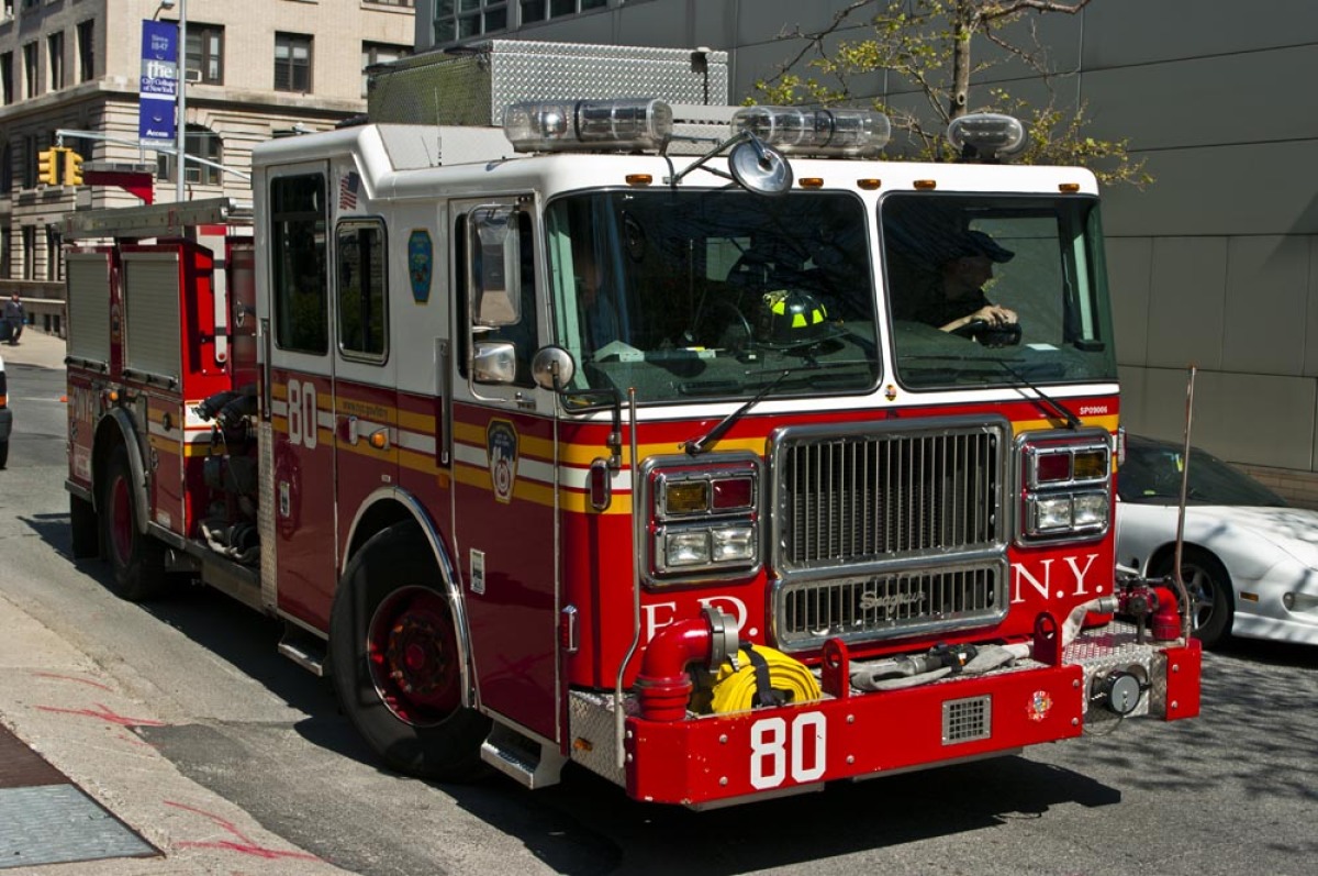 New York, USA, Manhattan, požiarnici