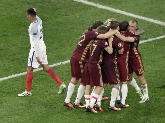 Rusko, futbal, ME 2016, radosť
