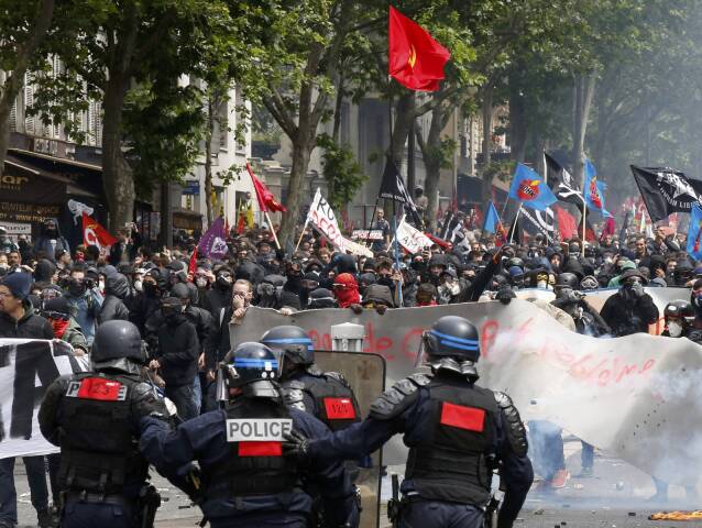 francúzsko, polícia, protest, paríž
