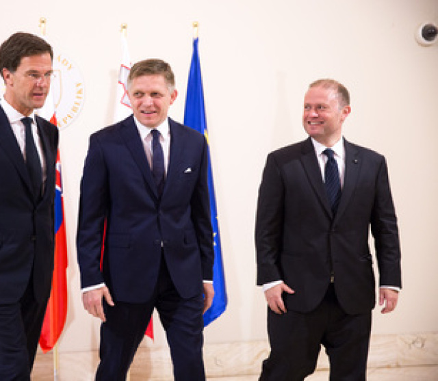 Robert Fico, Mark Rutte, Joseph Muscat
