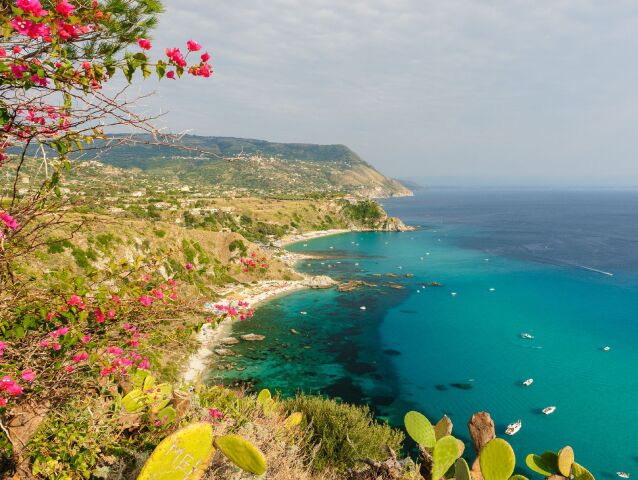 Taliansko, Capo Vaticano, more, leto, dovolenka, pobrežie, pláž, letné dovolenka, kaktus, útesy, cestovanie