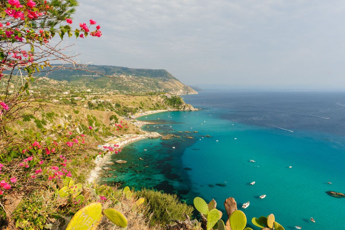 Taliansko, Capo Vaticano, more, leto, dovolenka, pobrežie, pláž, letné dovolenka, kaktus, útesy, cestovanie