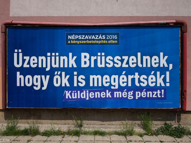 maďarsko, maďarský bilboard, maďarské referendum,