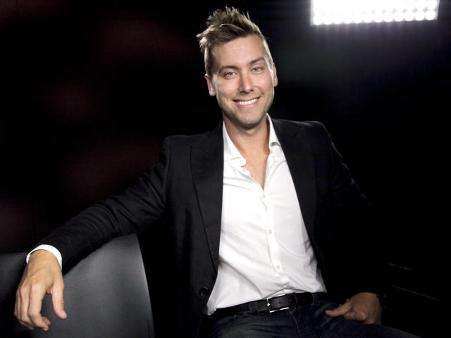 Spevák Lance Bass na archívnom zábere.