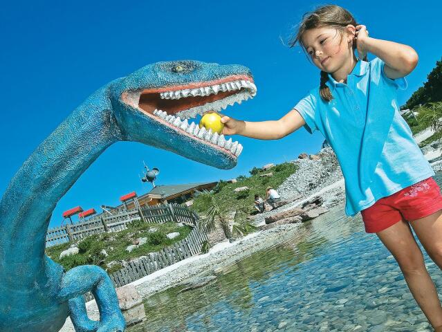 Triassic park, Alpy, Tirolsko, Rakúsko, dinosaurus,