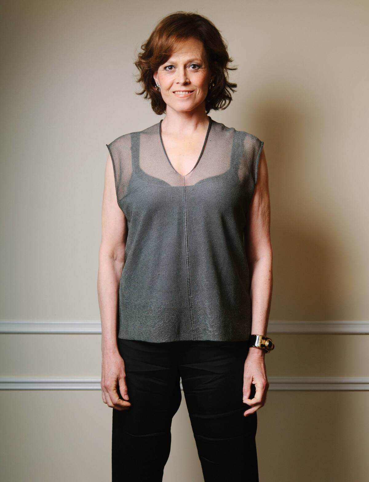 Herečka Sigourney Weaver.