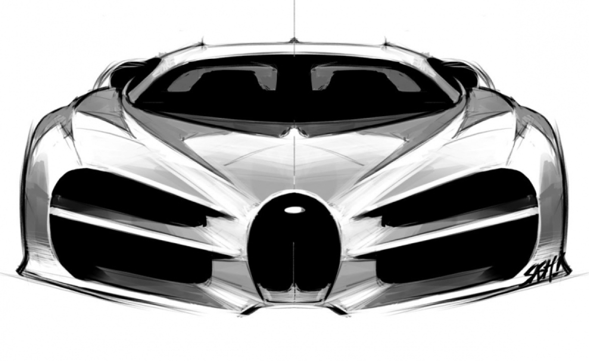 Bugatti Chiron - pôvodný návrh