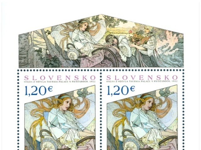 Alfons Mucha, poštová známka