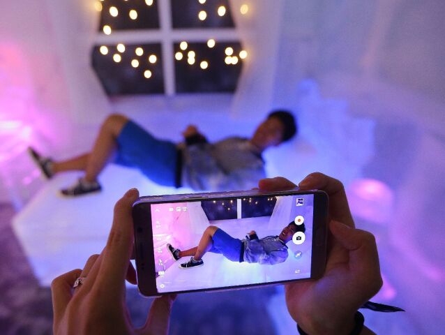 ľad, zima, fotografia, mobil, Južná Kórea