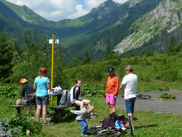 Tichá dolina, cykloturistika, vysoké tatry, turista, dovolenka, hory, turisti,