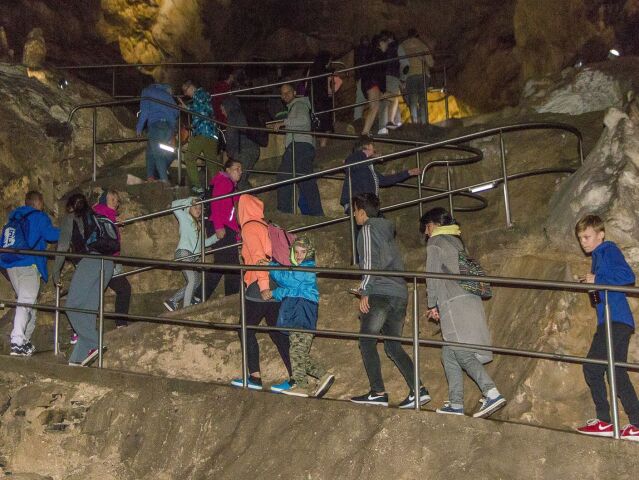 Belianska jaskyňa, kvaple, stalagmity, stalaktity, stalagnáty