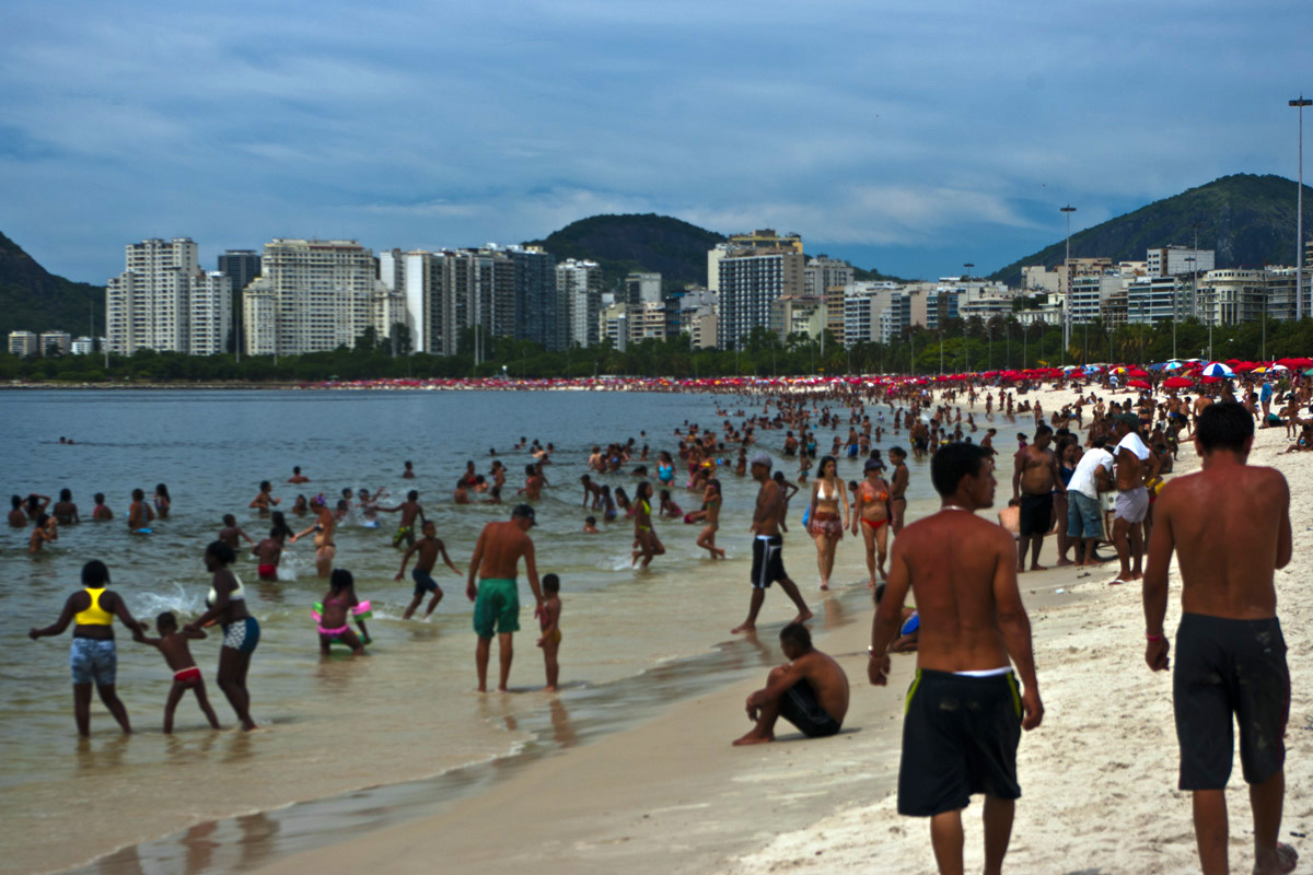 Rio de Janeiro, Brazília, pláž, more