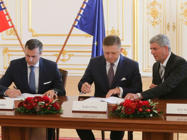 podpis koalicnej zmluvy, Danko, Fico, bugar