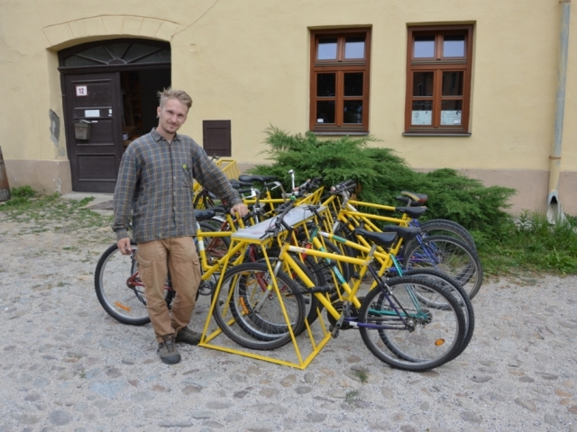 žltý bicykel, kežmarok
