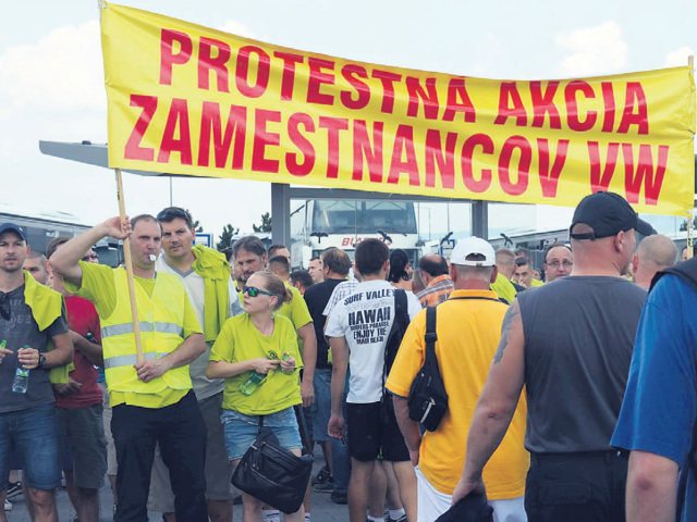 Volkswagen, protest, odbory