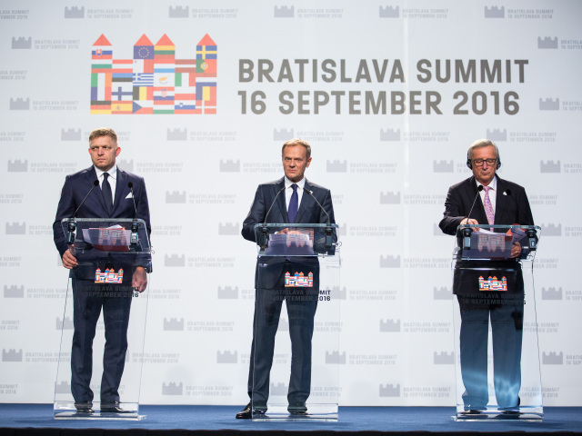 Summit EÚ Bratislava, Tusk, Juncker, Fico