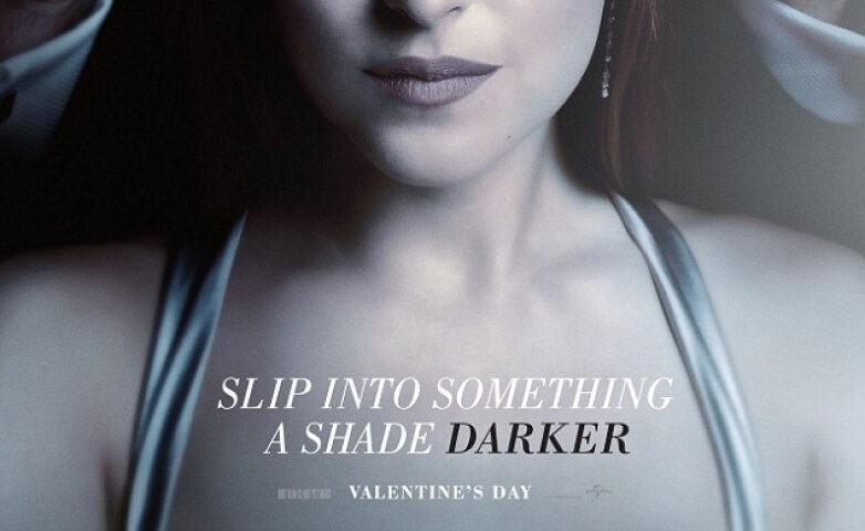 Záber na oficiálny plagát filmu Fifty Shades Darker (Päťdesiat odtieňov temnoty).