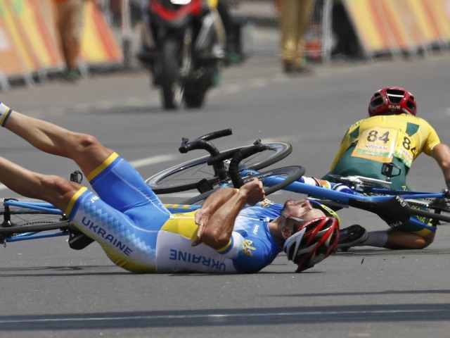 paralympiáda, cyklistika, pád