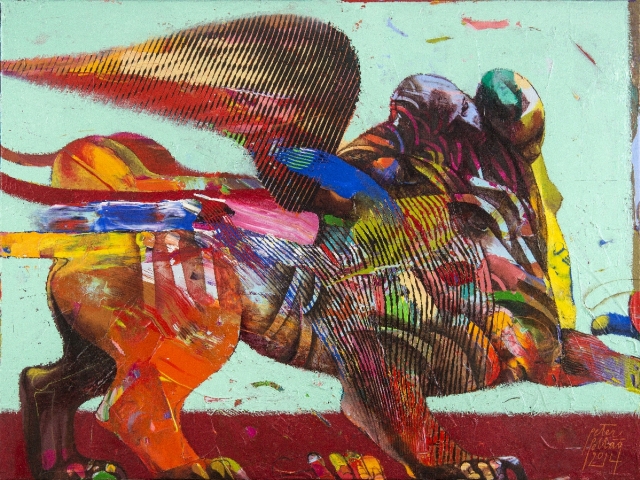 2014 Pritulenie  akryl  olej na platne  90 x 120 cm