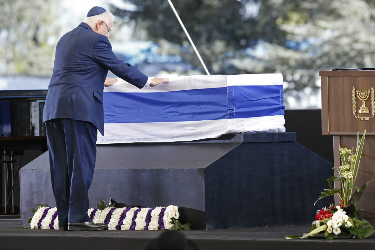 Reuven Rivlin, Šimon Peres, pohreb