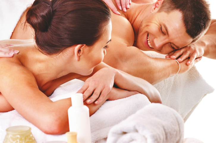 wellness, masáž, relax, kúpele, dvojica, pár, muž a žena