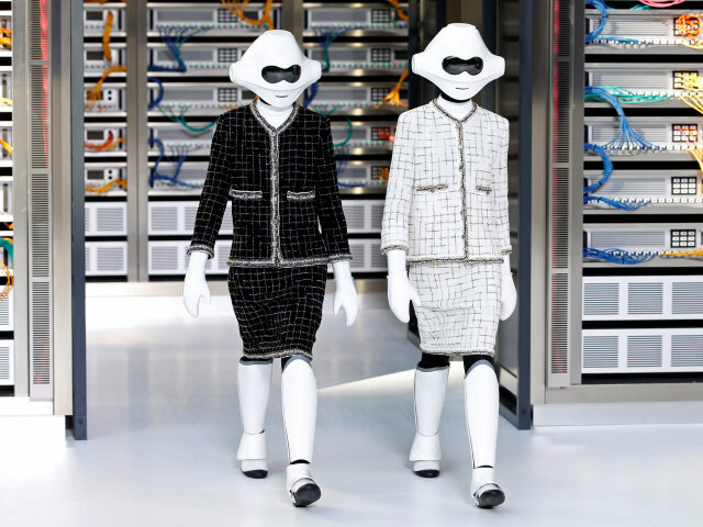 Modelky štartujú prehliadku značky Chanel v Paríži. 