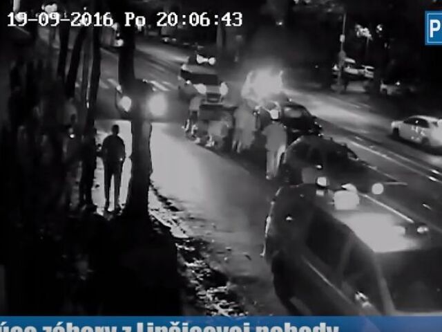 Lipšic nehoda, zábery z videa,