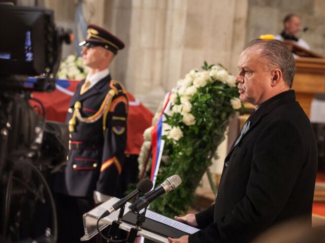 Andrej Kiska, pohreb Michala Kováša