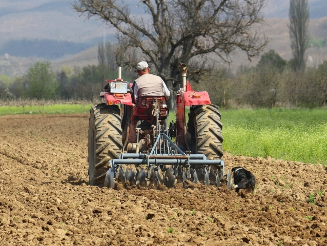 farmári, traktor, pole, vlastníctvo pôdy